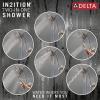 imageDelta Faucet Tetra 14 Series Matte Black Shower Faucet Set with H2Okinetic Shower Head Shower Trim Kit Black Shower Faucet Matte Black T14289BL Valve Not IncludedBrushed Nickel
