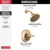 imageDelta Faucet Tetra 14 Series Matte Black Shower Faucet Set with H2Okinetic Shower Head Shower Trim Kit Black Shower Faucet Matte Black T14289BL Valve Not IncludedChampagne Bronze