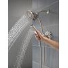 imageDelta Faucet Tetra 14 Series Matte Black Shower Faucet Set with H2Okinetic Shower Head Shower Trim Kit Black Shower Faucet Matte Black T14289BL Valve Not IncludedBrushed Nickel