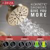 imageDelta Faucet Tetra 14 Series Matte Black Shower Faucet Set with H2Okinetic Shower Head Shower Trim Kit Black Shower Faucet Matte Black T14289BL Valve Not IncludedChampagne Bronze