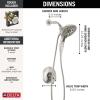 imageDelta Faucet Tetra 14 Series Matte Black Shower Faucet Set with H2Okinetic Shower Head Shower Trim Kit Black Shower Faucet Matte Black T14289BL Valve Not IncludedBrushed Nickel