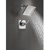 imageDelta Geist 14 Series Shower Faucet Set Matte Black Shower Head and Handle Set Valve Trim Kit Matte Black 142864BL Valve IncludedChrome