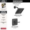 imageDelta Geist 14 Series Shower Faucet Set Matte Black Shower Head and Handle Set Valve Trim Kit Matte Black 142864BL Valve IncludedMatte Black