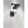 imageDelta Geist 14 Series Shower Faucet Set Matte Black Shower Head and Handle Set Valve Trim Kit Matte Black 142864BL Valve IncludedMatte Black