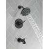imageDelta Saylor 14 Series Bathtub and Shower Faucet Set Matte Black Shower Head and Handle Set Valve Trim Kit Matte Black T14435BL Valve Not IncludedMatte Black