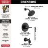 imageDelta Saylor 14 Series Bathtub and Shower Faucet Set Matte Black Shower Head and Handle Set Valve Trim Kit Matte Black T14435BL Valve Not IncludedMatte Black