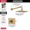 imageDelta Vero 14 Series Rain Shower Faucet Set Brushed Gold Shower Head and Handle Set Valve Trim Kit Champagne Bronze T14253CZWE Valve Not IncludedChampagne Bronze