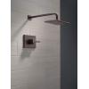 imageDelta Vero 14 Series Rain Shower Faucet Set Brushed Gold Shower Head and Handle Set Valve Trim Kit Champagne Bronze T14253CZWE Valve Not IncludedVenetian Bronze