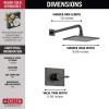 imageDelta Vero 14 Series Rain Shower Faucet Set Brushed Gold Shower Head and Handle Set Valve Trim Kit Champagne Bronze T14253CZWE Valve Not IncludedVenetian Bronze