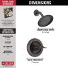 imageDelta Windemere 14 Series Shower Faucet Set Oil Rubbed Bronze Shower Head and Handle Set Valve Trim Kit Oil Rubbed Bronze BT14296OB Valve Not Included