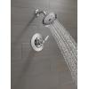 imageDelta Woodhurst 14 Series Shower Faucet Set Oil Rubbed Bronze Shower Head and Handle Set Valve Trim Kit Venetian Bronze T14232RB Valve Not IncludedChrome