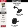 imageDelta Woodhurst 14 Series Shower Faucet Set Oil Rubbed Bronze Shower Head and Handle Set Valve Trim Kit Venetian Bronze T14232RB Valve Not IncludedMatte Black