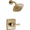 imageDelta Ashlyn 14 Series Shower Faucet Set Chrome Shower Head and Handle Set Valve Trim Kit Chrome T14264 Valve Not IncludedChampagne Bronze