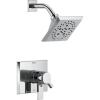 imageDelta Faucet Pivotal 14 Series SingleFunction Shower Faucet Shower Trim Kit 5Spray H2Okinetic Shower Head Matte Black T14299BL Valve Not IncludedChrome