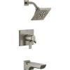 imageDelta Faucet Pivotal 14 Series SingleFunction Tub and Shower Trim Kit Shower Faucet 5Spray H2Okinetic Shower Head Matte Black T14499BL Valve Not IncludedStainless