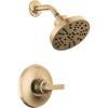 imageDelta Faucet Tetra 14 Series Matte Black Shower Faucet Set with H2Okinetic Shower Head Shower Trim Kit Black Shower Faucet Matte Black T14289BL Valve Not IncludedChampagne Bronze