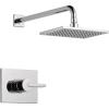 imageDelta Vero 14 Series Rain Shower Faucet Set Brushed Gold Shower Head and Handle Set Valve Trim Kit Champagne Bronze T14253CZWE Valve Not IncludedChrome