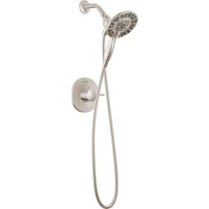 imageDelta Faucet Albion 14 Series SingleHandle Shower Faucet BlackGold Shower Trim Kit with In2ition 2in1 Dual Hand Held Shower Head Matte BlackChampagne Bronze T142855GZI Valve Not IncludedSpotshield Brushed Nickel