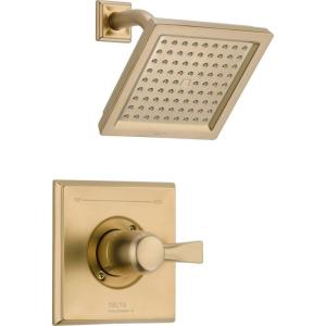 imageDelta Faucet Dryden 14 Series SingleFunction Shower Trim Kit with SingleSpray TouchClean Shower Head Champagne Bronze T14251CZ Valve Not IncludedChampagne Bronze
