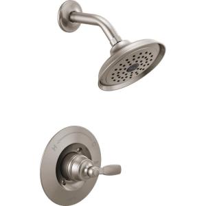 imageDelta Woodhurst 14 Series Shower Faucet Set Oil Rubbed Bronze Shower Head and Handle Set Valve Trim Kit Venetian Bronze T14232RB Valve Not IncludedStainless