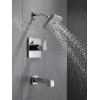 imageDelta Faucet Ara 17 Series DualFunction Tub and Shower Trim Kit with SingleSpray H2Okinetic Shower Head Matte Black T17467BL Valve Not IncludedChrome