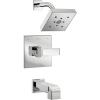 imageDelta Faucet Ara 17 Series DualFunction Tub and Shower Trim Kit with SingleSpray H2Okinetic Shower Head Matte Black T17467BL Valve Not IncludedChrome