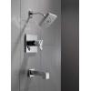 imageDelta Faucet Ara 17 Series DualFunction Tub and Shower Trim Kit with SingleSpray H2Okinetic Shower Head Matte Black T17467BL Valve Not IncludedChrome