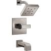 imageDelta Faucet Ara 17 Series DualFunction Tub and Shower Trim Kit with SingleSpray H2Okinetic Shower Head Matte Black T17467BL Valve Not IncludedStainless