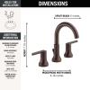 imageDelta Trinsic Oil Rubbed Bronze 14 Series SingleFunction Shower Trim Kit with H2Okinetic Shower Head 3 Hole Widespread Bathroom Sink Faucet Valve Not IncludedVenetian Bronze
