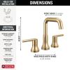 imageDelta Trinsic USpout Widespread Bathroom Faucet Polished Nickel 3Hole Bathroom Sink Faucet Metal PushPop Drain Assembly Polished Nickel 3554PNMPUDSTChampagne Bronze