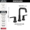 imageDelta Trinsic USpout Widespread Bathroom Faucet Polished Nickel 3Hole Bathroom Sink Faucet Metal PushPop Drain Assembly Polished Nickel 3554PNMPUDSTMatte Black