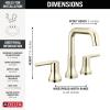 imageDelta Trinsic USpout Widespread Bathroom Faucet Polished Nickel 3Hole Bathroom Sink Faucet Metal PushPop Drain Assembly Polished Nickel 3554PNMPUDSTPolished Nickel