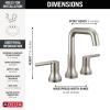 imageDelta Trinsic USpout Widespread Bathroom Faucet Polished Nickel 3Hole Bathroom Sink Faucet Metal PushPop Drain Assembly Polished Nickel 3554PNMPUDSTStainless