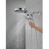 imageDelta 5Setting HydroRain 2in1 Dual Shower Head Polished Nickel High Pressure Shower Head with Handheld Spray 25 GPM Flow Rate Lumicoat Polished Nickel 58680PNPR25Chrome