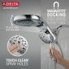 imageDelta 5Setting HydroRain 2in1 Dual Shower Head Polished Nickel High Pressure Shower Head with Handheld Spray 25 GPM Flow Rate Lumicoat Polished Nickel 58680PNPR25Lumicoat Chrome