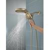 imageDelta 5Setting HydroRain 2in1 Dual Shower Head Polished Nickel High Pressure Shower Head with Handheld Spray 25 GPM Flow Rate Lumicoat Polished Nickel 58680PNPR25Champagne Bronze