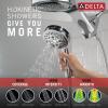 imageDelta 5Setting HydroRain 2in1 Dual Shower Head Polished Nickel High Pressure Shower Head with Handheld Spray 25 GPM Flow Rate Lumicoat Polished Nickel 58680PNPR25Lumicoat Chrome
