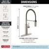 imageDelta Antoni Pro Style Commercial Kitchen Faucet with Pull Down Sprayer Single Hole Brushed Gold Kitchen Sink Faucet Single Handle Champagne Bronze 18803CZDSTSpotshield Stainless