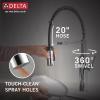 imageDelta Antoni Pro Style Commercial Kitchen Faucet with Pull Down Sprayer Single Hole Brushed Gold Kitchen Sink Faucet Single Handle Champagne Bronze 18803CZDSTChrome
