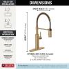 imageDelta Antoni Pro Style Commercial Kitchen Faucet with Pull Down Sprayer Single Hole Brushed Gold Kitchen Sink Faucet Single Handle Champagne Bronze 18803CZDSTChampagne Bronze