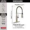 imageDelta Theodora Pro Style Commercial Kitchen Faucet with Pull Down Sprayer Single Hole Brushed Gold Kitchen Sink Faucet Single Handle Champagne Bronze 18804ZCZDSTSpotshield Stainless