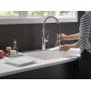 imageDelta Theodora Pro Style Commercial Kitchen Faucet with Pull Down Sprayer Single Hole Brushed Gold Kitchen Sink Faucet Single Handle Champagne Bronze 18804ZCZDSTChrome