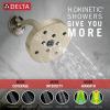 imageDelta Trinsic 14 Series SingleFunction H2Okinetic Shower Faucet Set with Wheel Handle Polished Nickel Shower Head and Handle Valve Trim Kit Polished Nickel T14258PN Valve Not Included