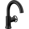 imageDelta Trinsic 1Hole PullDown Bathroom Faucet with Wheel Handle Polished Nickel High Arc Single Hole Bathroom Sink Faucet with Sprayer Metal PushPop Drain Assembly Polished Nickel 558HARPNPDDSTMatte Black