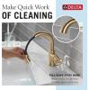 imageDelta Trinsic 1Hole PullDown Bathroom Faucet with Wheel Handle Polished Nickel High Arc Single Hole Bathroom Sink Faucet with Sprayer Metal PushPop Drain Assembly Polished Nickel 558HARPNPDDSTChampagne Bronze