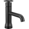 imageDelta Trinsic Touchless 1Hole Bathroom Faucet Touch On Technology Brushed Nickel Trinsic Single Hole Bathroom Sink Faucet with Wheel Handle Metal PushPop Drain Assembly Stainless 558TSSMPUDSTMatte Black