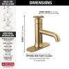 imageDelta Trinsic Touchless 1Hole Bathroom Faucet Touch On Technology Brushed Nickel Trinsic Single Hole Bathroom Sink Faucet with Wheel Handle Metal PushPop Drain Assembly Stainless 558TSSMPUDSTChampagne Bronze