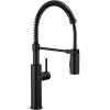 imageDelta Antoni Pro Style Commercial Kitchen Faucet with Pull Down Sprayer Single Hole Brushed Gold Kitchen Sink Faucet Single Handle Champagne Bronze 18803CZDSTMatte Black