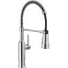 imageDelta Theodora Pro Style Commercial Kitchen Faucet with Pull Down Sprayer Single Hole Brushed Gold Kitchen Sink Faucet Single Handle Champagne Bronze 18804ZCZDSTChrome