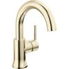 imageDelta Trinsic High Arc 1Hole Bathroom Faucet Polished Nickel Single Hole Bathroom Sink Faucet Metal PushPop Drain Assembly Polished Nickel 559HARPNDSTPolished Nickel